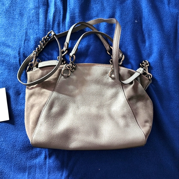 Beautiful Coach Bag in Very Good Condition, Gray Leather & Suede, Preowned - Picture 1 of 11